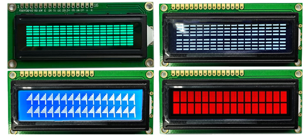 Quantas cores existem para escolher para um display LCD de 16x2 caracteres?