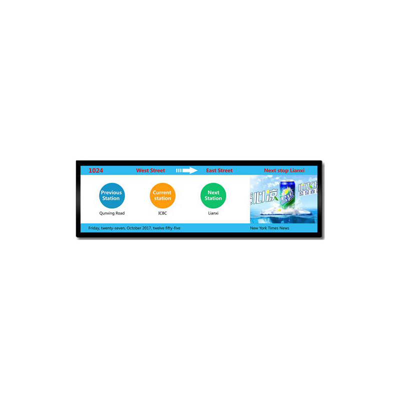 Exibição de barra esticada de 48 polegadas para o Subway LCD Display
